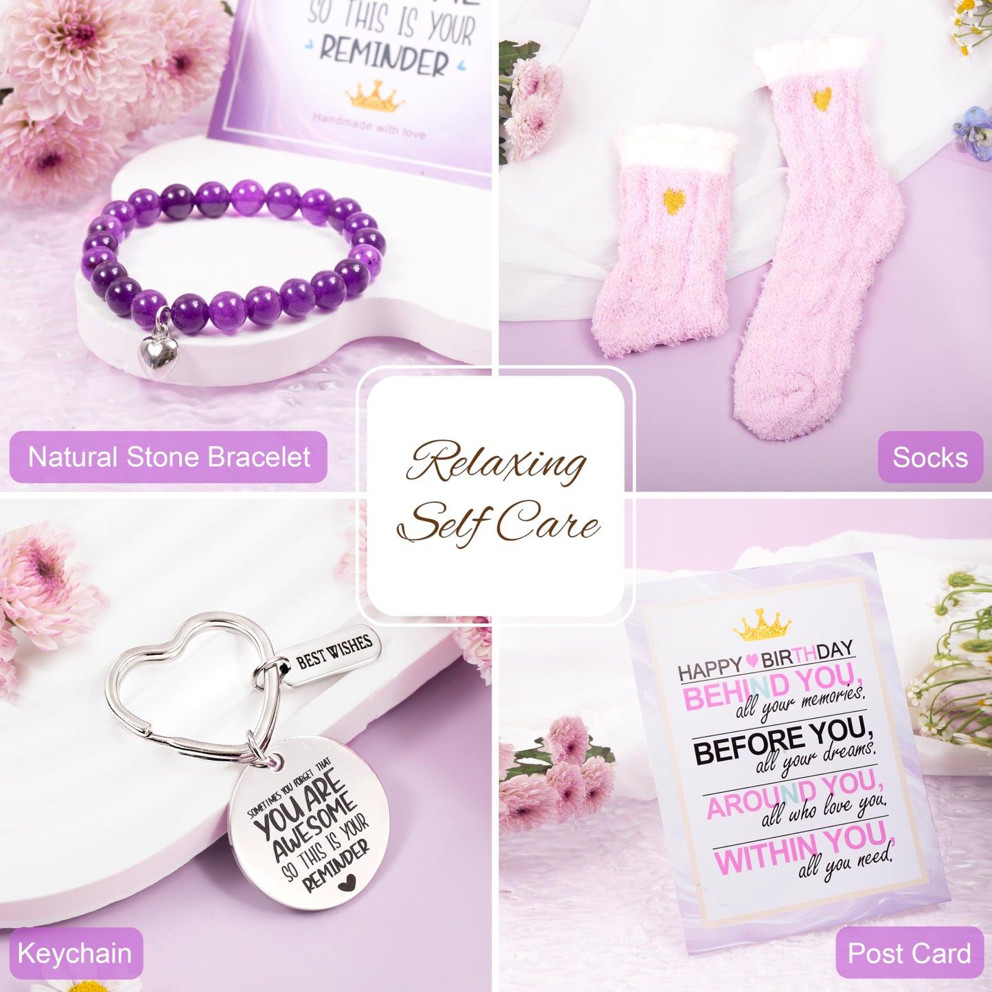 Gemwi Gifts for Women, Birthday Gifts for Women, Happy Birthday Gifts Basket, Gift Set for Best Friends Female Sister Mom Wife Her Girlfriend Coworker Bestie Bff
