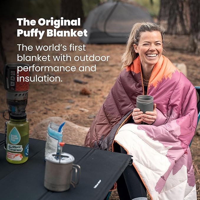 Rumpl Original Puffy Glacier National Park Blanket for Camping and Outdoors, V2, Glacier