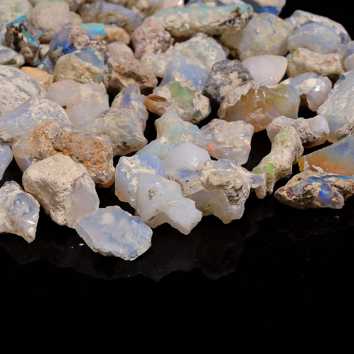 Gemkora 100 carats Raw Opal Gemstone and Crystals, Wholesale Lot, Gemstone, Rough Crystals, Rock Stones, Jewelry Making Supplies, DIY & Crafts (B Grade)