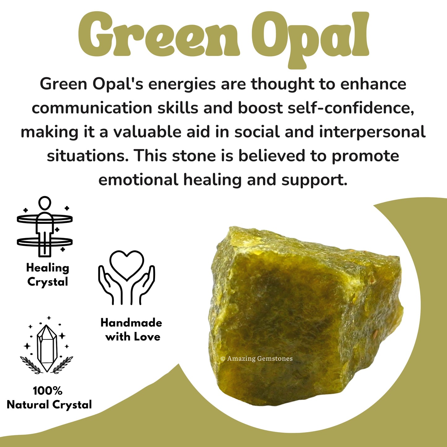 Amazing Gemstone Green Opal Raw Crystals and Healing Stones, Natural Rocks for Tumbling - DIY Raw Stones and Crystals, 2 Pieces