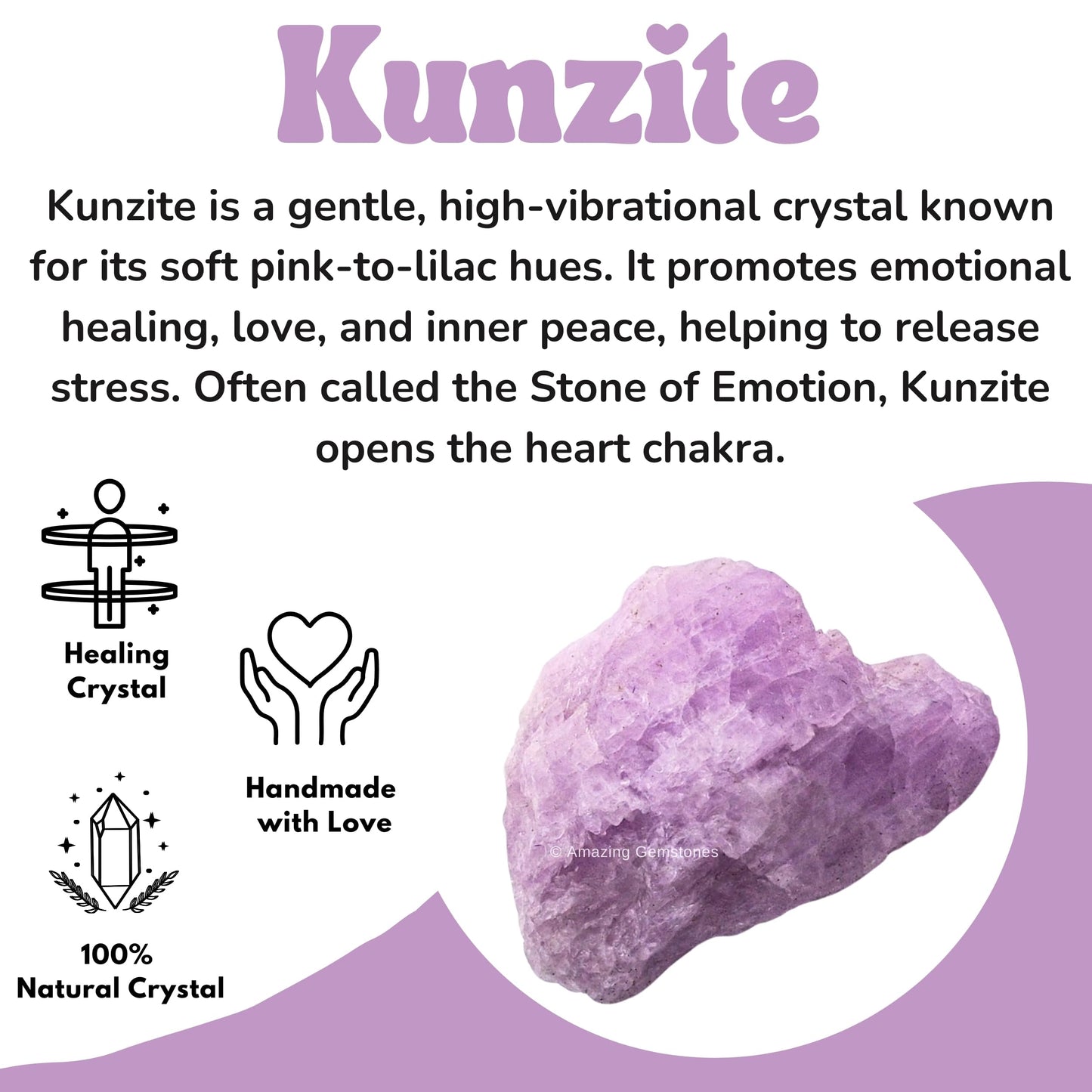 Amazing Gemstone 2 Pieces Kunzite Raw Crystals and Healing Stones, Natural Rocks for Tumbling and DIY Raw Stones and Crystals