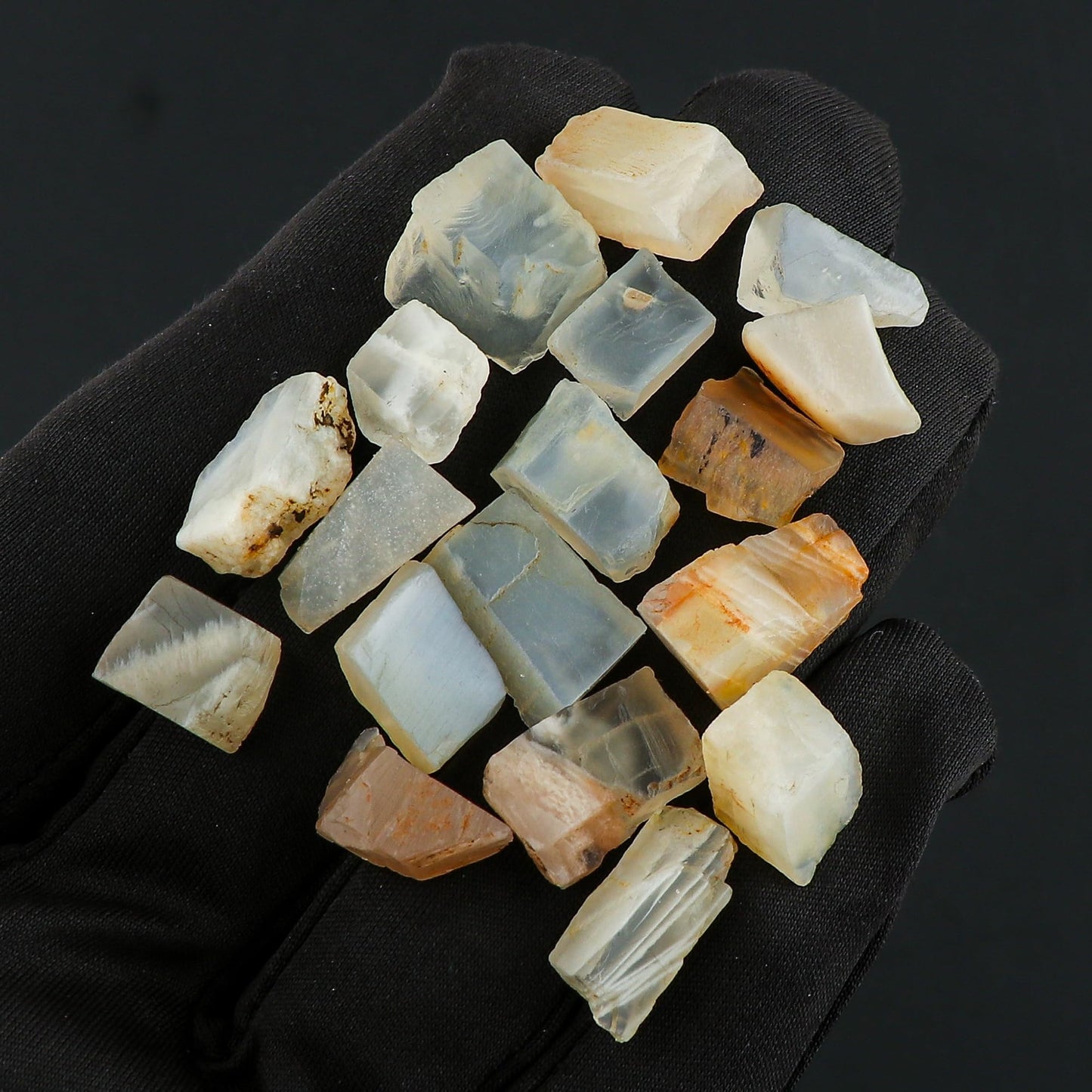 CRYSTALIS 100 cts Natural Raw White-Moonstone, High Grade Loose Gemstone Wholesale Bulk Rough Jewelry Making Supply, Chakra Stones, Wire Wrapping, DIY, Gem Collection, Tumbling