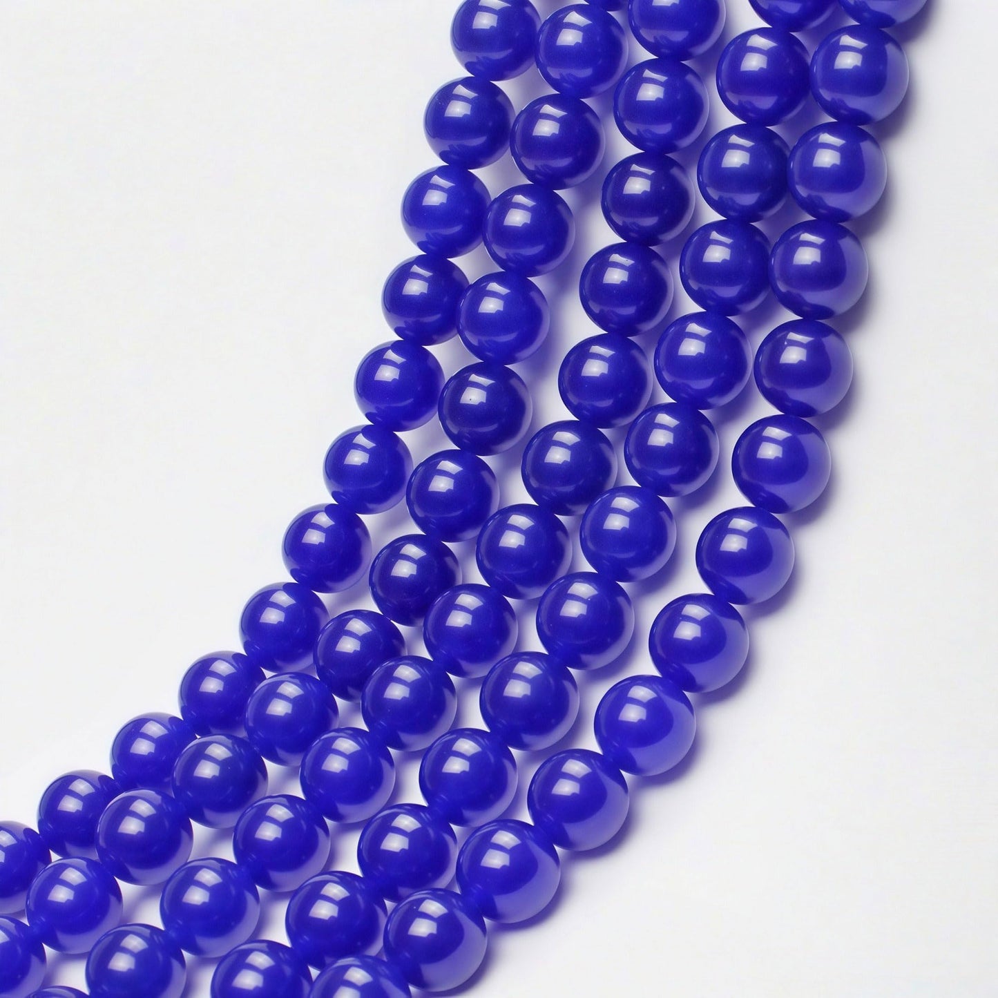 MJDCB Natural Stone Beads Sapphire Jade Round Loose Beads for Jewelry Making DIY Bracelet Necklace (4mm)