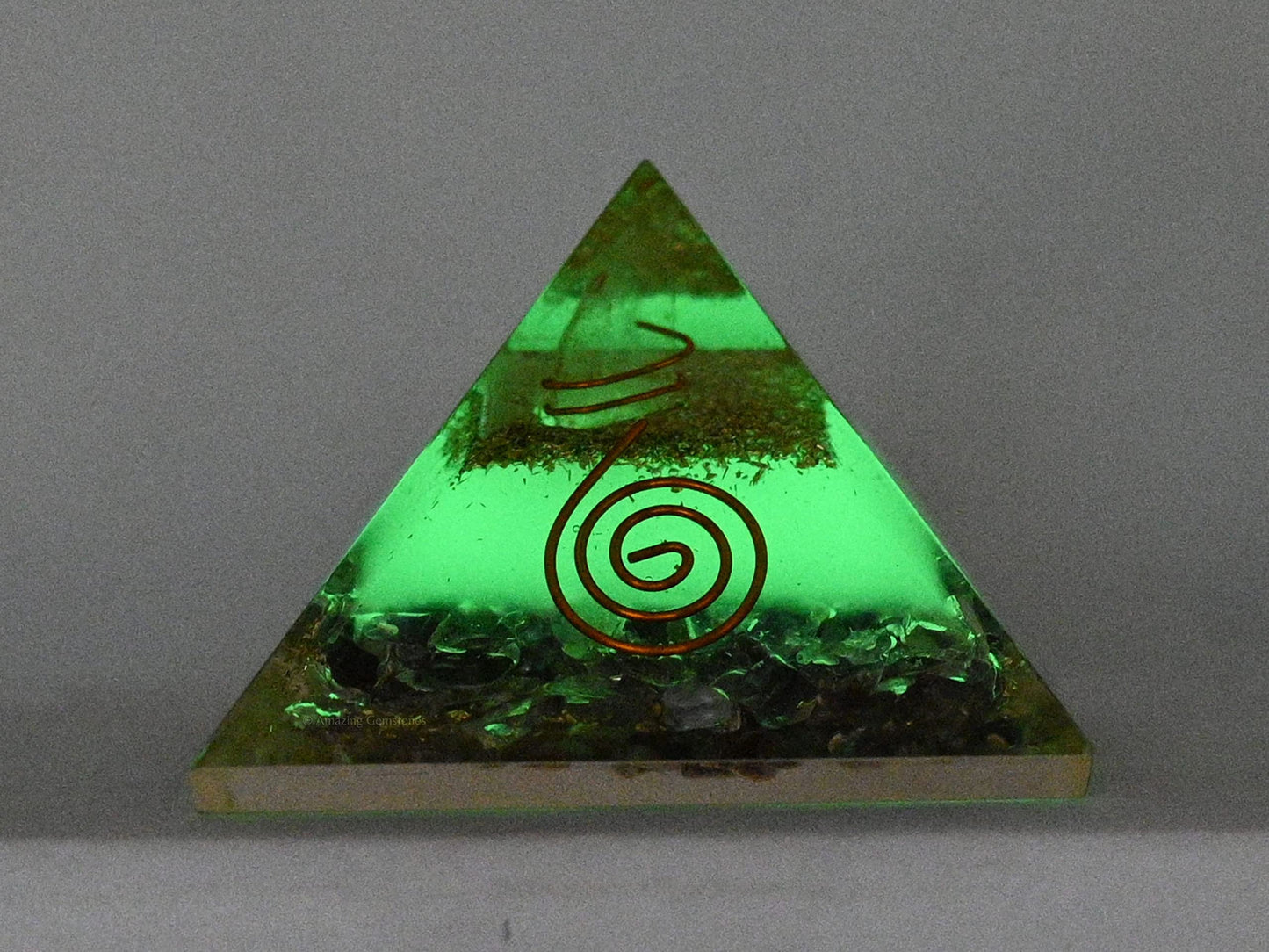 Amazing Gemstone Large Orgone Pyramid | Glow in Dark Amethyst Pyramid Crystal | Orgonite Pyramid | Organ Pyramids Positive Energy Healing