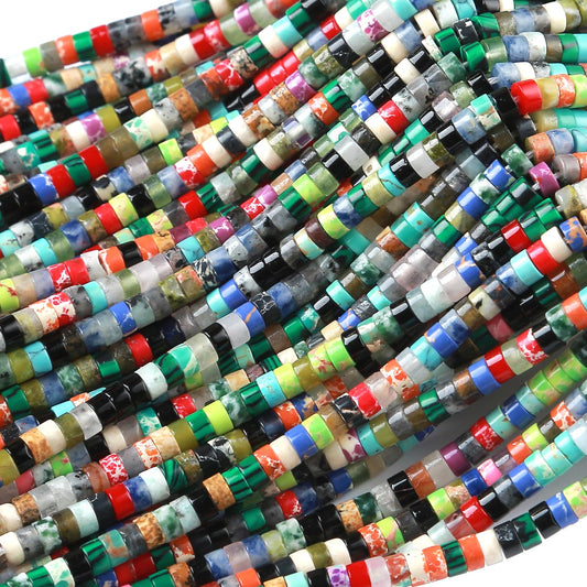 2x4MM 150PCS Colorful Crystal Tube Cylinder Rondelle Abacus Disk Spacer Loose Beads for Jewelry Making