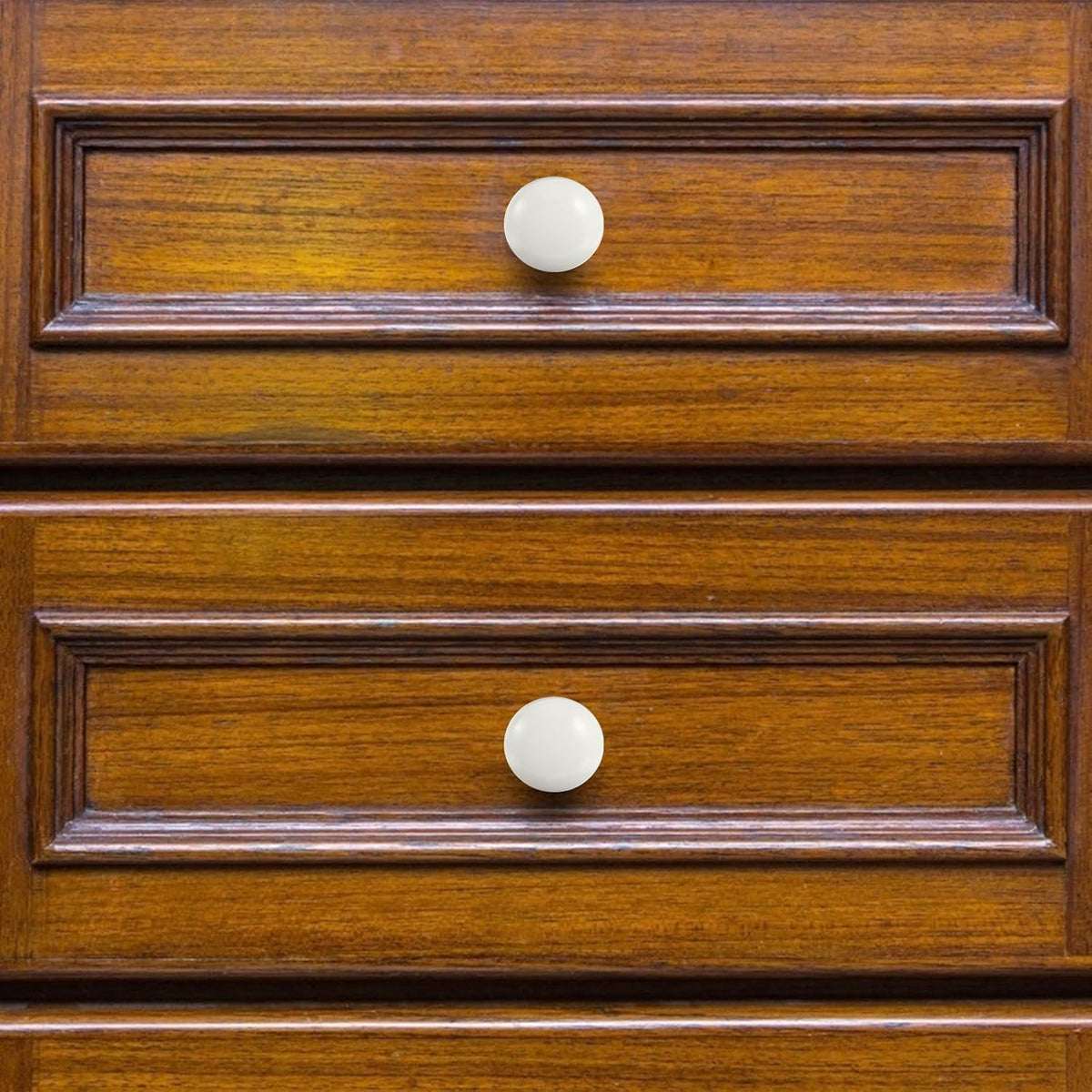 Uonlytech Cabinet Knobs - 8Pcs Self-Tapping Solid Wood Round Handles for Easy Installation | Durable Furniture Pulls