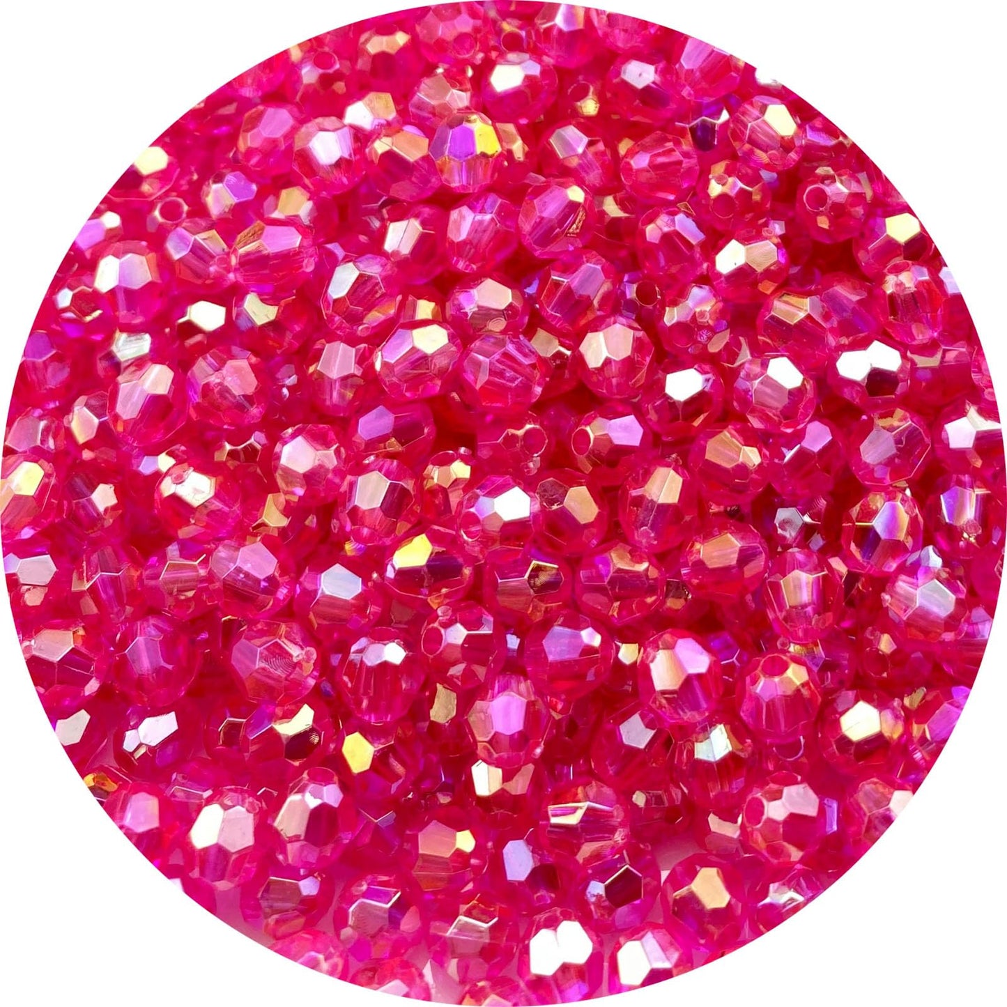 Tingoons 400 PCS 8mm Acrylic Faceted Spacer Beads AB Color Glossy Round Loose Beads for Jewelry Making Bracelet Necklace Earring Ornament Wind Chimes Key Chains(Peach AB)