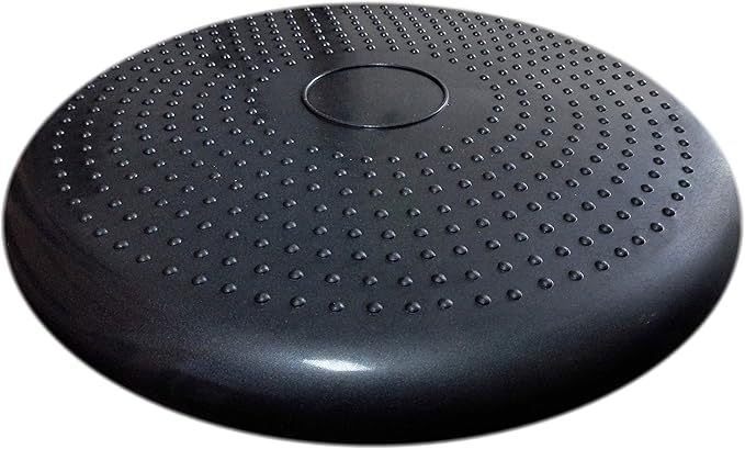 AppleRound Inflated Wobble Cushion with Hand Pump, Air Stability Board (Extra Thick), Core Balance Disc for Adults, Sensory Wiggle Seat for Kids, Flexible Seating for All Age, 13.5in / 34cm Diameter