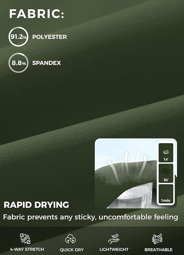 Willit Women's 7" Athletic Running Shorts Long Workout Hiking Shorts Quick Dry High Waisted Active Zipper Pocket(Small)