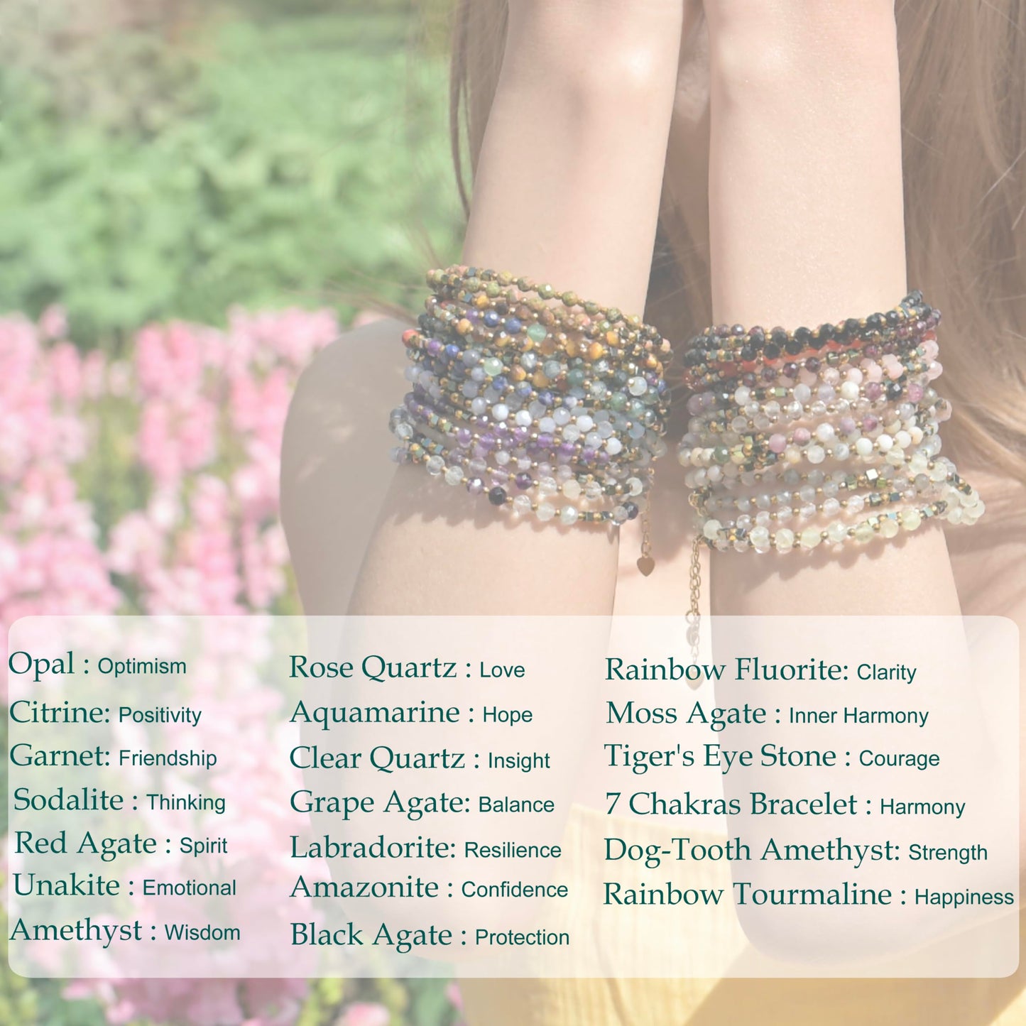 Farfume African Turquoise - Transformation & Growth - Crystal Beaded Bracelets, Chakra 4mm Natural Stone Beads Bracelets, Gemstone Spiritual Jewelry Gifts for Mother's Day