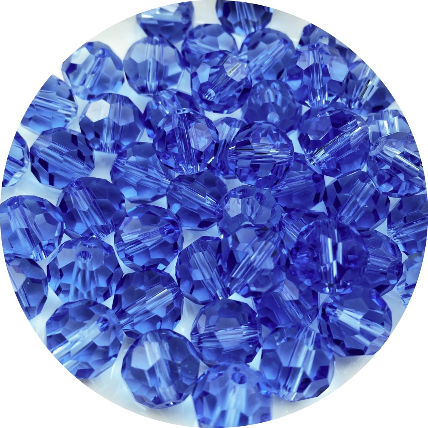 Xinhongo Crystal Glass Beads 500 Pieces 3mm Round Faceted Glass Spacer Beads for Jewelry Making Bracelet Earring Necklace DIY Craft Supplies(Light Blue)
