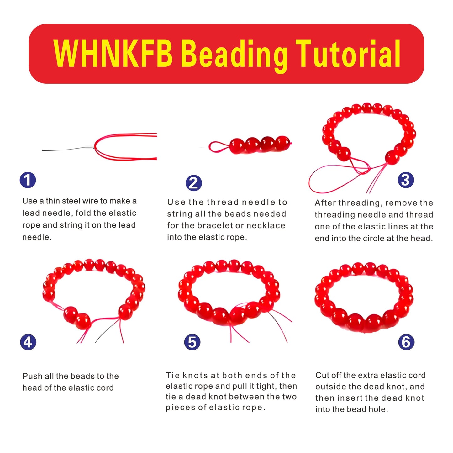 WHNKFB 8mm 50PCS Natural Peach Moonstone Round Beads, Smooth Polished Loose Gemstone Beads for Jewelry Making Craft - 4mm 6mm 8mm 10mm Options with Free Elastic Cord
