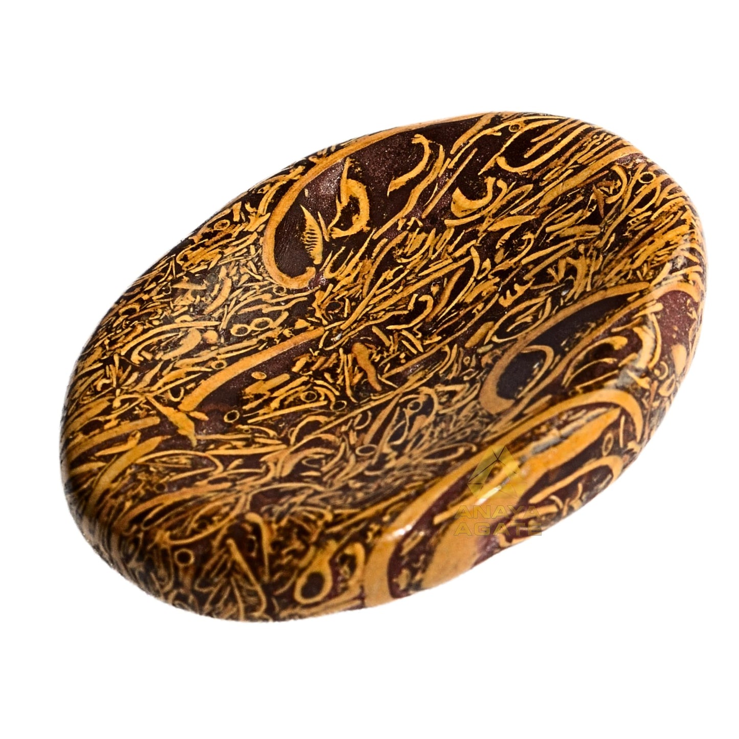 Anaya Agate Mariam Jasper Worry Stones Certified Crystal Thumb Worry Stone for Anguish, Relaxing and Soothing Balance Stones for Meditation, Stress Relief Crystals and Healing Stones for Men, Women