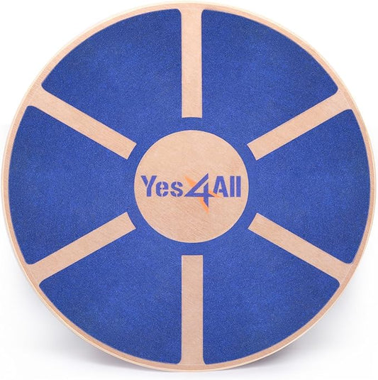 Yes4All Versatile Wooden Wobble Balance Board, Balance Trainer for Mobility Training, Standing Desk, Core Training, Exercise Balance Stability Trainer