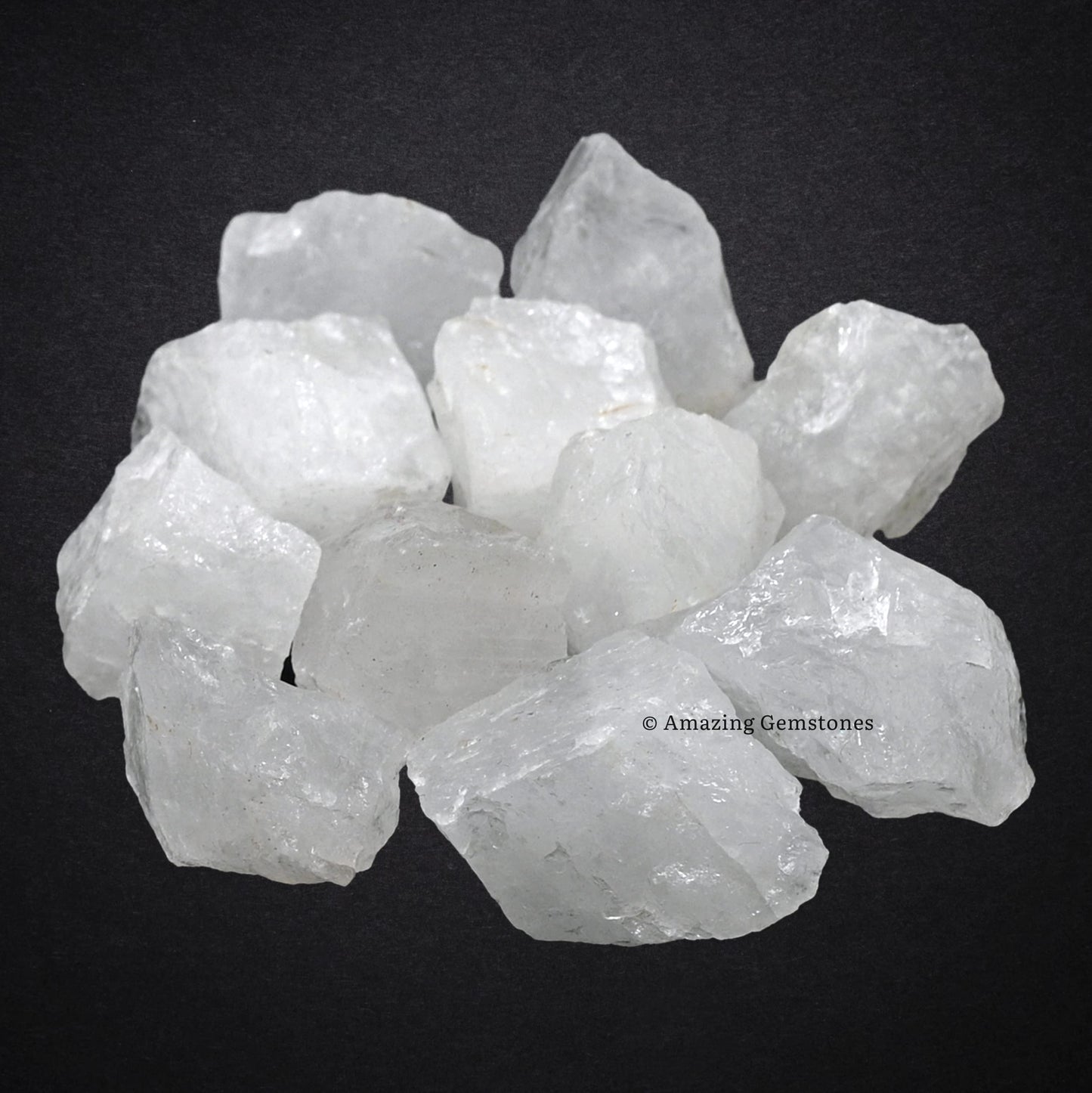Amazing Gemstone Clear Quartz Raw Crystals and Healing Stones, Natural Rocks for Tumbling and DIY Raw Stones and Crystals (1 lb)