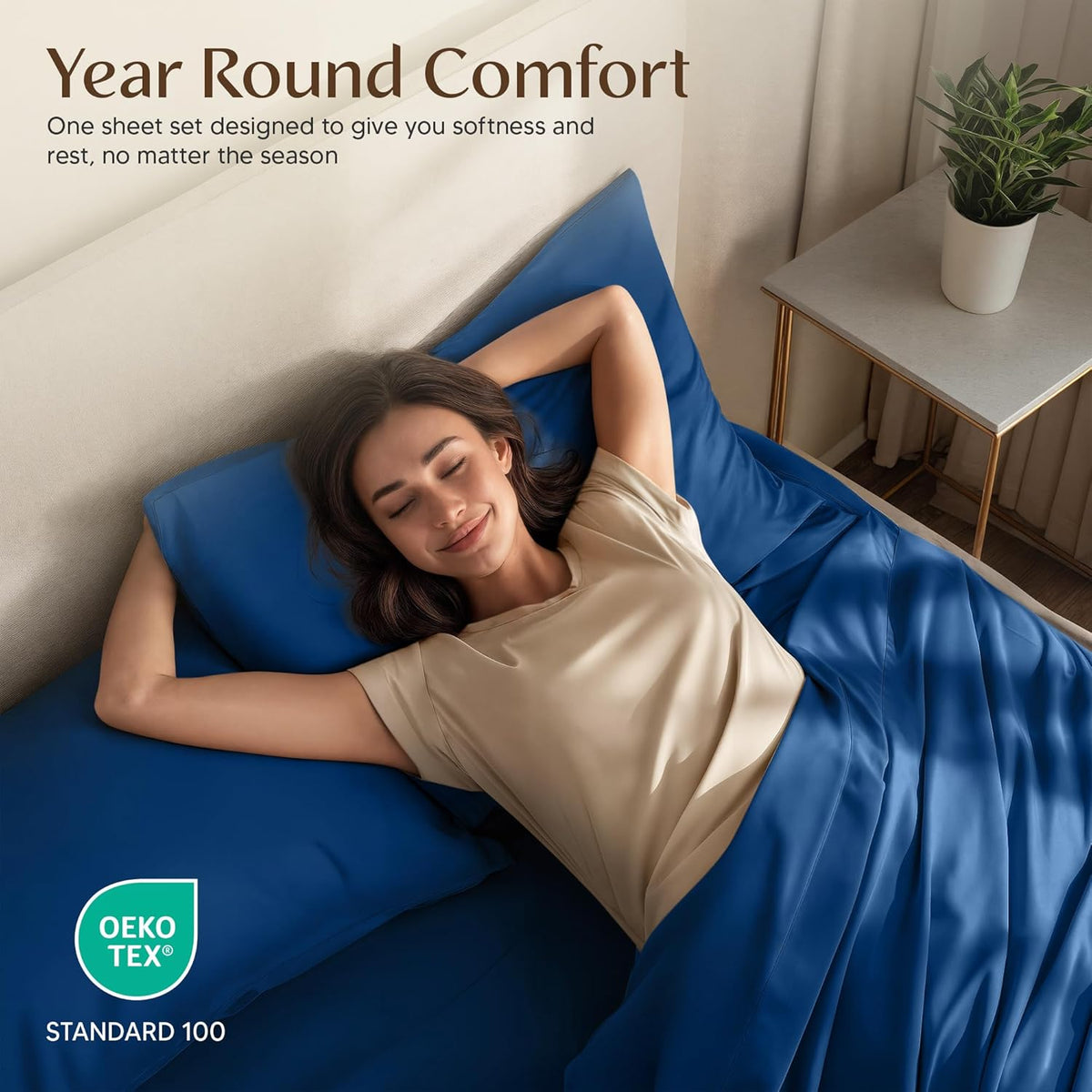 Utopia Bedding Queen Size Sheet Set - Soft, Breathable Microfiber | 4-Piece in Dusk Blue