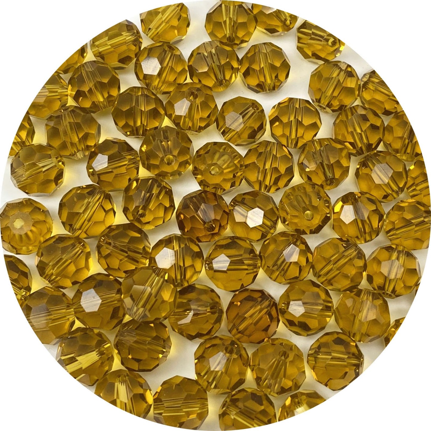 LIMAOLLY 400pcs 4mm Faceted Crystal Glass Beads Round Spacer Beads for Jewelry Making DIY Craft Making Necklace Bracelet Earring Wind Chimes Suncatchers Ornament(517-Amber)