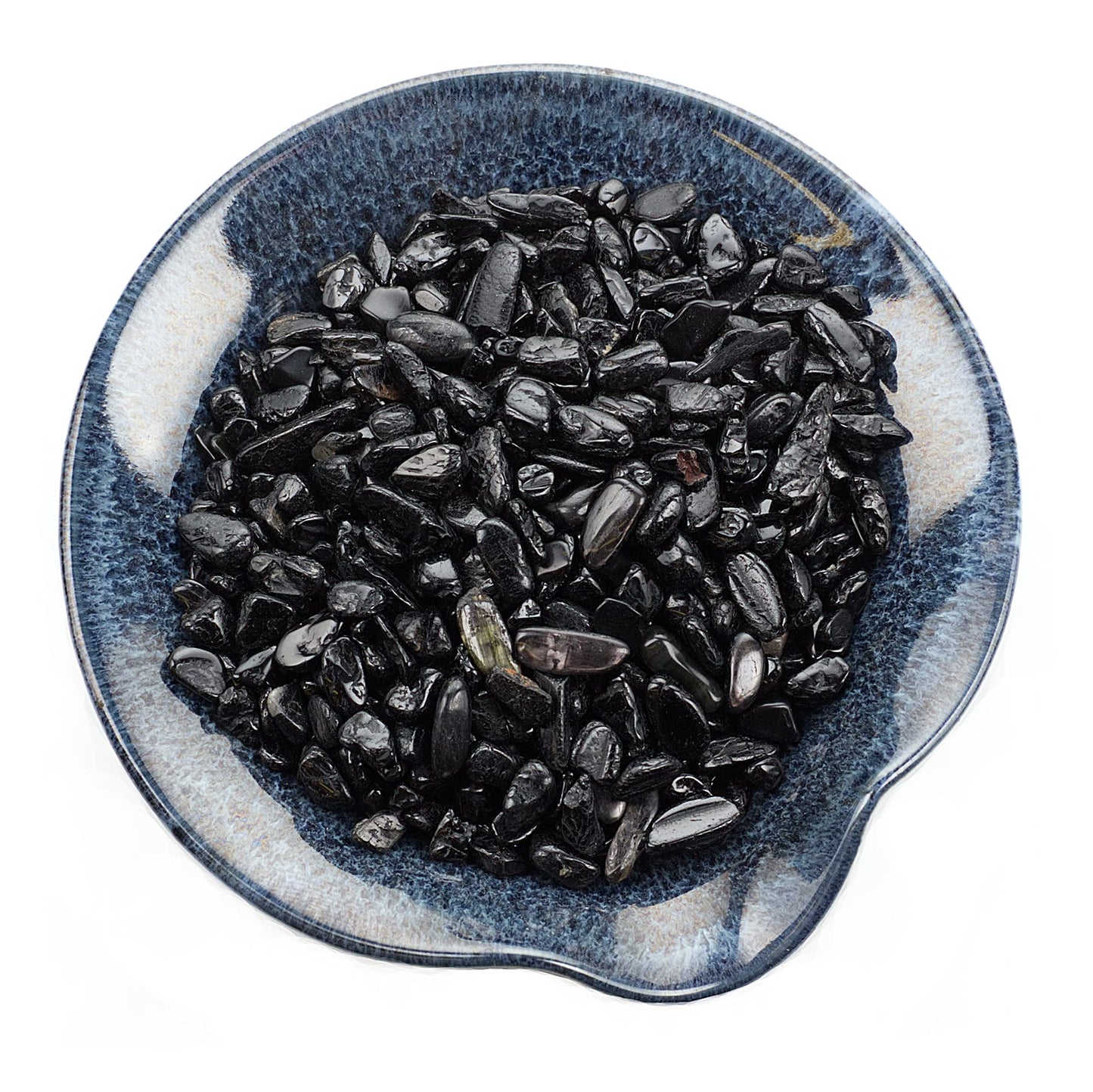 Cherry Tree Collection 1/2 Pound Polished Tumbled Gemstone Chips, Pebbles, Crystal Chips Bulk for Jewelry Making, Healing, Plants, Succulents, Aquariums, Decoration, Chakra (Black Tourmaline)