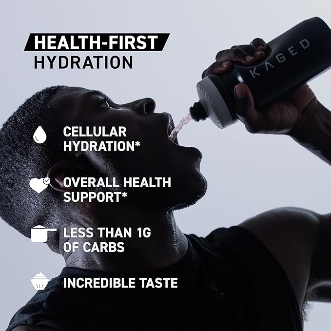 Kaged Hydration Electrolytes Powder | Orange Mango | Hydra-Charge Sports Drink Mix | Pre, Post, Intra Workout | Low Carb, Vegan, Gluten Free | Supplements for Men & Women | 60 Servings