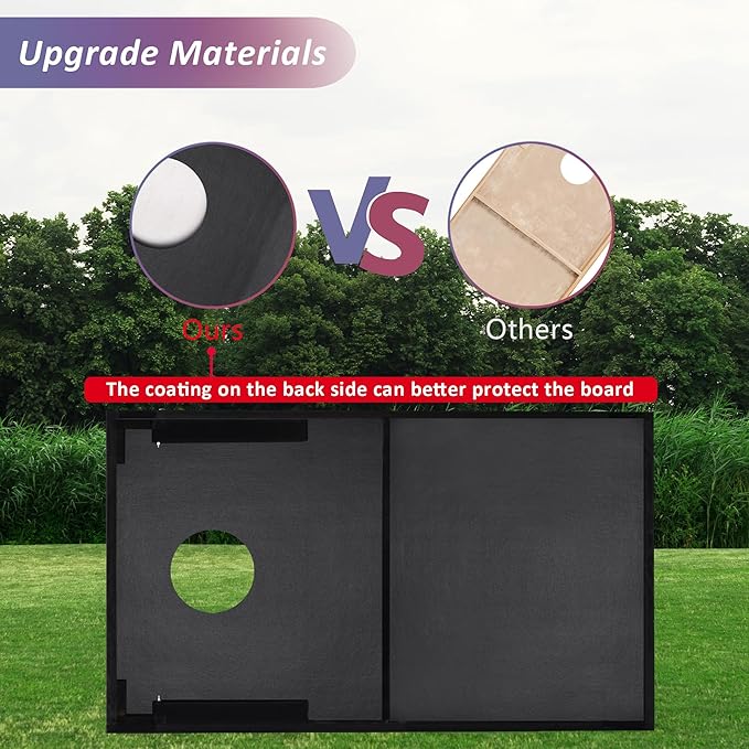 Cornhole Set, Regulation/Tailgate Size Cornhole Boards with 8 Bean Bags and Carrying Case, 4x2/3x2 Corn Hole Outdoor Game Toss Board for Adults Outside Activities