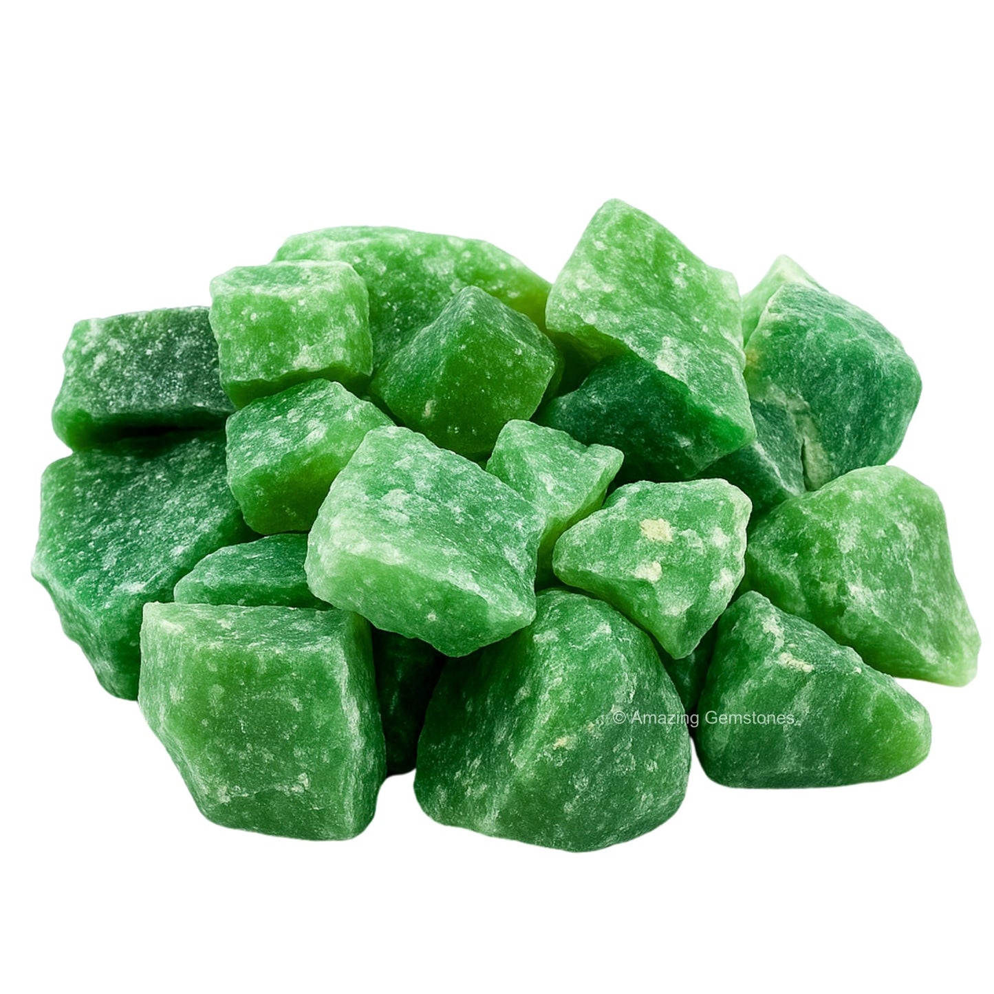 Amazing Gemstone Green Strawberry Quartz Raw Crystals and Healing Stones, Natural Rocks for Tumbling - DIY Raw Stones and Crystals (2 Pieces)