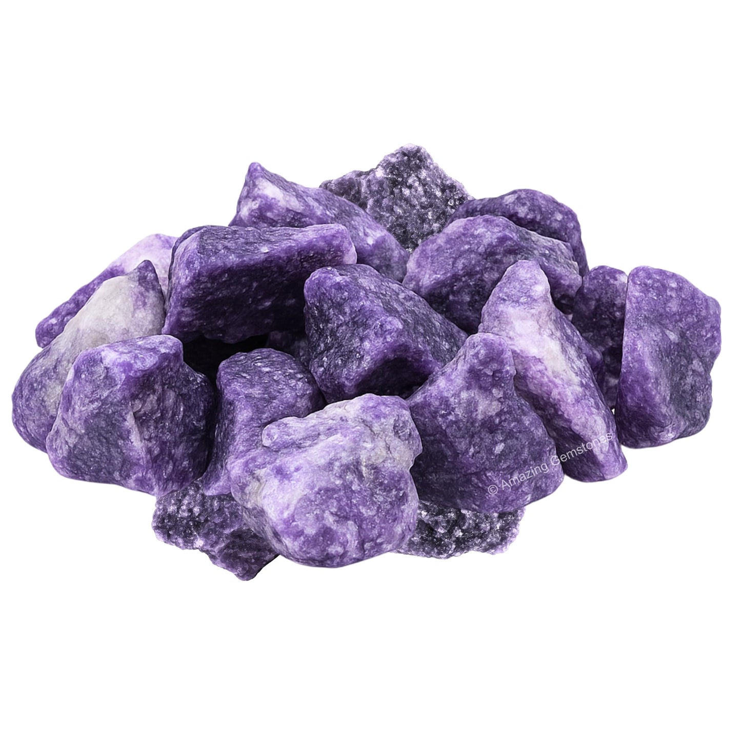 Amazing Gemstone 2 Pieces Lepidolite Raw Crystals and Healing Stones, Natural Rocks for Tumbling and DIY Raw Stones and Crystals