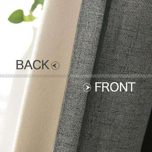 MIULEE Blackout Curtains - 100% Room Darkening Thermal Insulated Grommet Panels | Dark Grey, 42" x 90" (2 PCs)
