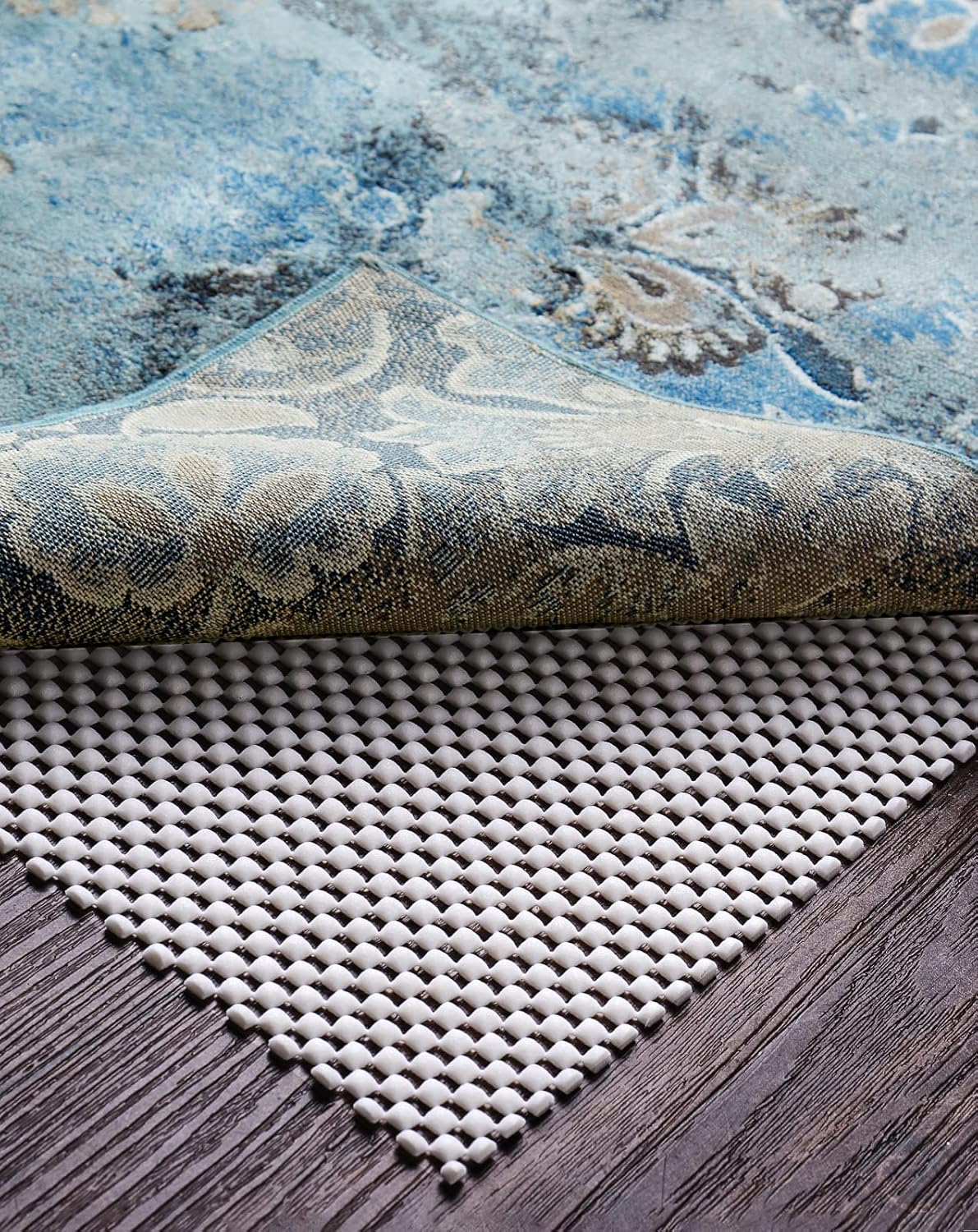 Veken Non-Slip Rug Pad Gripper - 3x10 Ft Thick Anti-Skid Mat for Hardwood & Tile Floors