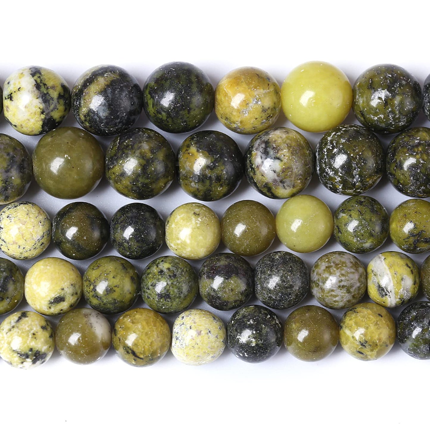 8MM 45PCS Natural Stone Yellow Turquoise Loose Beads for Jewelry Making DIY Bracelet