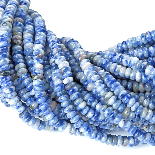 2x4MM 150PCS Sodalite Tube Rondelle Abacus Disk Spacer Loose Beads for Jewelry Making