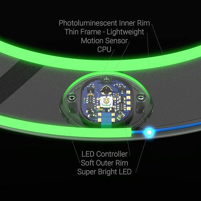 TOSY Flying Ring - 16 Million Color RGB LEDs, Super Bright, Lost Mode, Auto Light Up, Camping Essentials for Kid/Teen/Boy/Girl, Safe, Waterproof, Pool/Beach Games, Lightweight Toy, 2-Pack