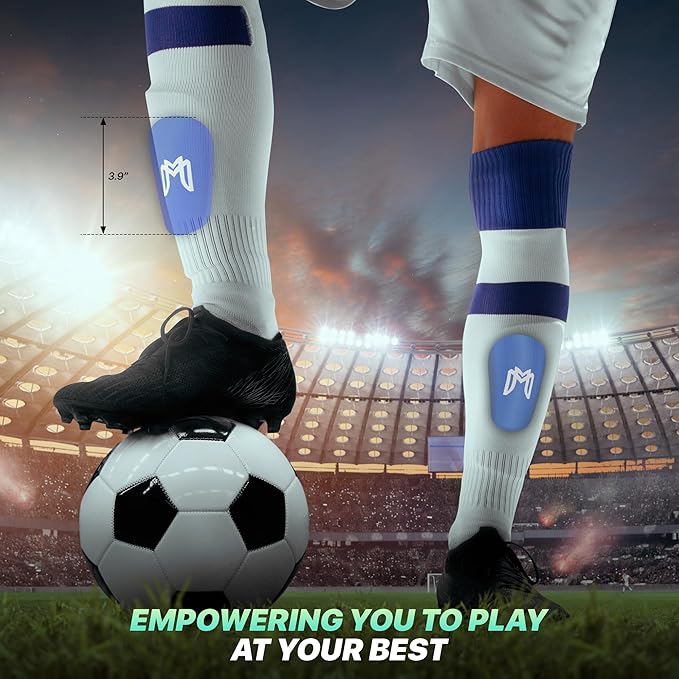 MiniGuards - Mini Shin Guards for Soccer Players - Tiny Shin Pads for Men, Women, Teens - Miniature Shin Guards 3.9 x 2.4 inch - Perfect for High Level Soccer Athletes
