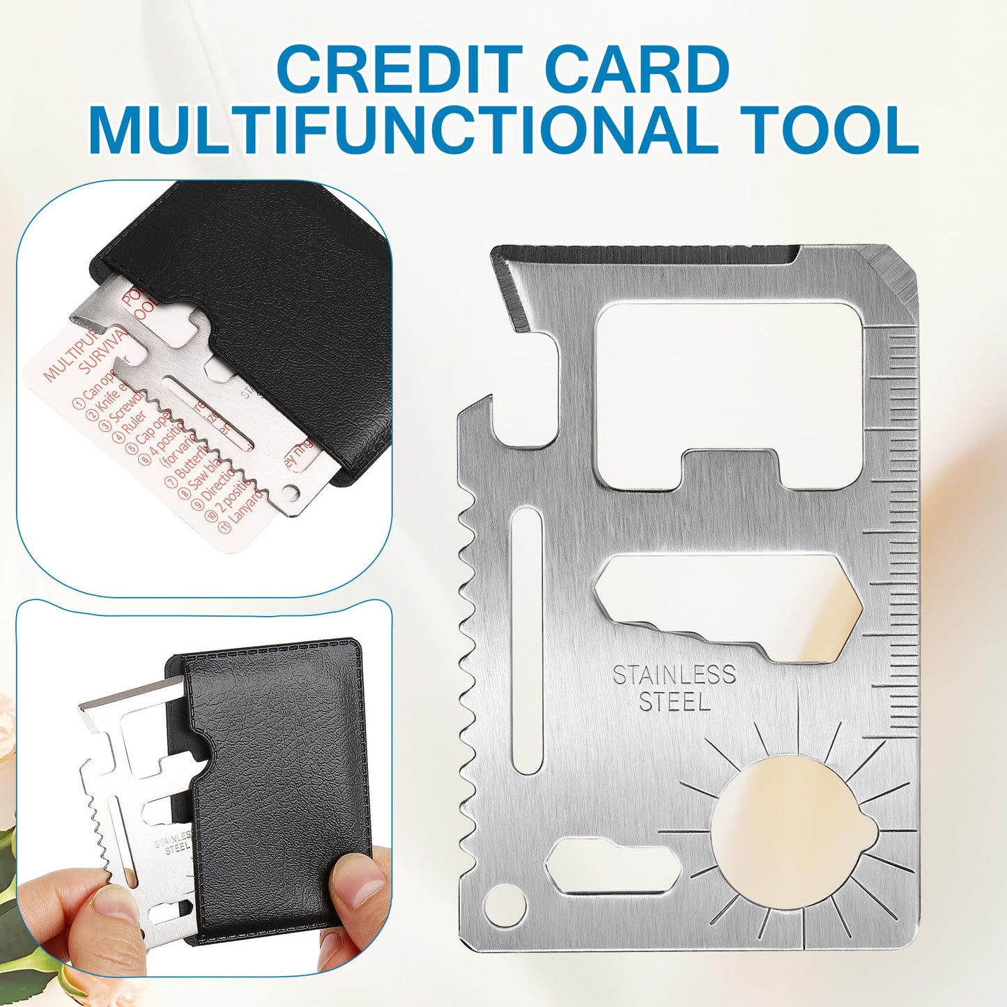 24 Sets 6 in 1 Multi Tool Pen Credit Card Tool Father Day Man of God Gift Christian Church Gifts for Men Bulk Bible Verse Bookmarks Screwdriver Pen Multi Tool Pens for Christian Father Coworker