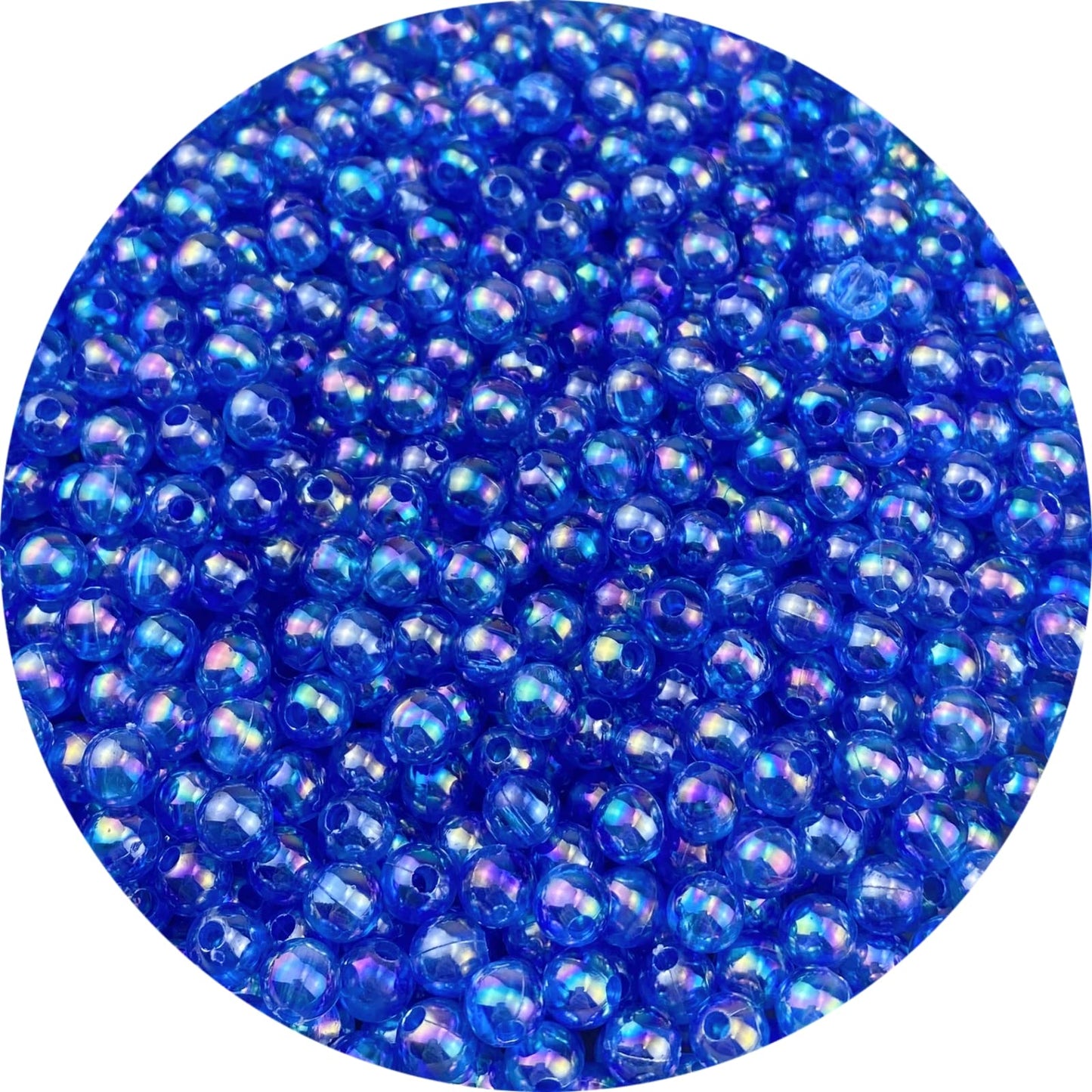 1000 Pcs 6mm Acrylic Round Beads AB Colors Round Spacer Beads for Earring Bracelet Necklace Key Chains Jewelry DIY Craft Making(Royal Blue AB)