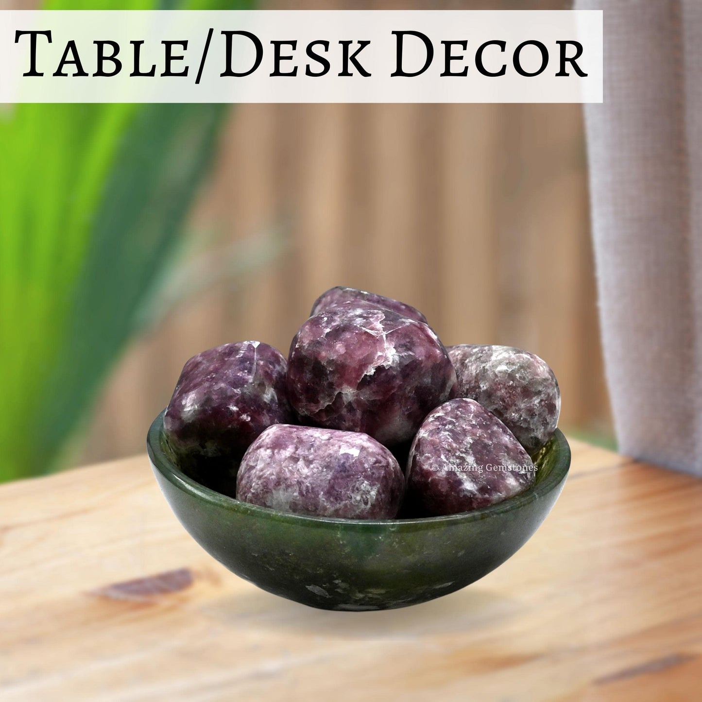 Amazing Gemstone Lepidolite Crystals&Healing Stones - 1oz Lepidolite Stone Gem Stones, Healing Stones for Energy Balance, Stress Relief - Premium Polished Gems Rocks for Meditation&Wellness
