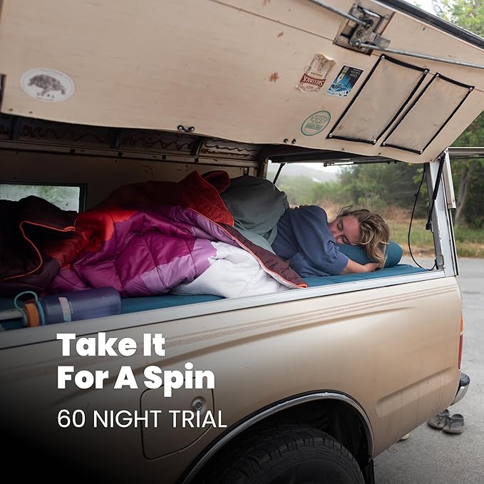 Rumpl Original Puffy Blanket - Warm, Water-Resistant Camping Blanket with 100% Recycled Synthetic Insulation, 52"x75", Original Puffy V2, Rocky Mountain Sunset Fade