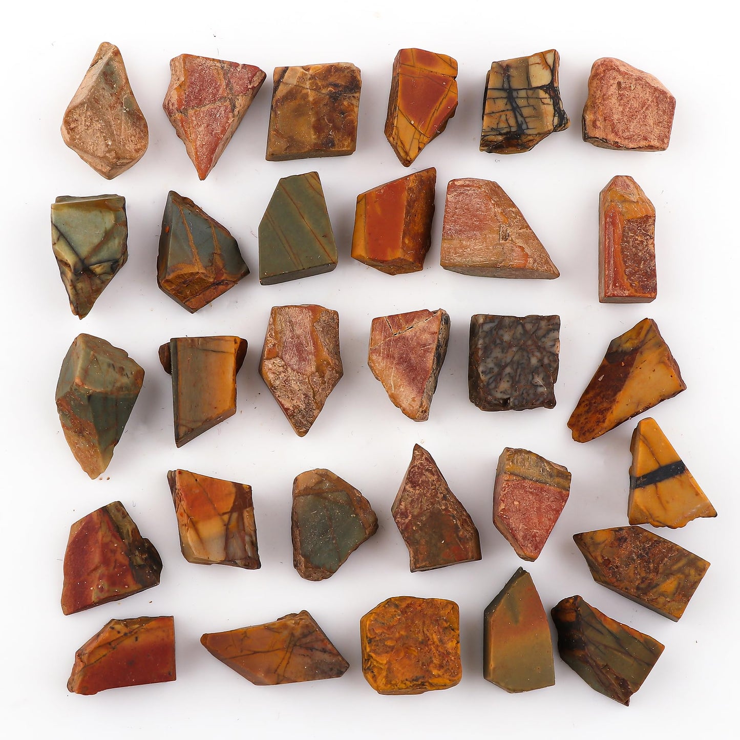 ColouredRocks Cherry Creek Jasper (250cts) (28-30pcs) (10-20mm) Natural Raw Crystals, Loose Gemstone, Wholesale Rough, Jewelry Making Supply, Chakra Healing Stones, DIY Craft, Gem Collection