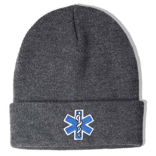 EMT Beanie Hat for Men Women EMTs Gifts Paramedic Gifts Medical Assistant Gifts EMT Gear Accessories for Emergency Medical Technician Funny Stuff Grey