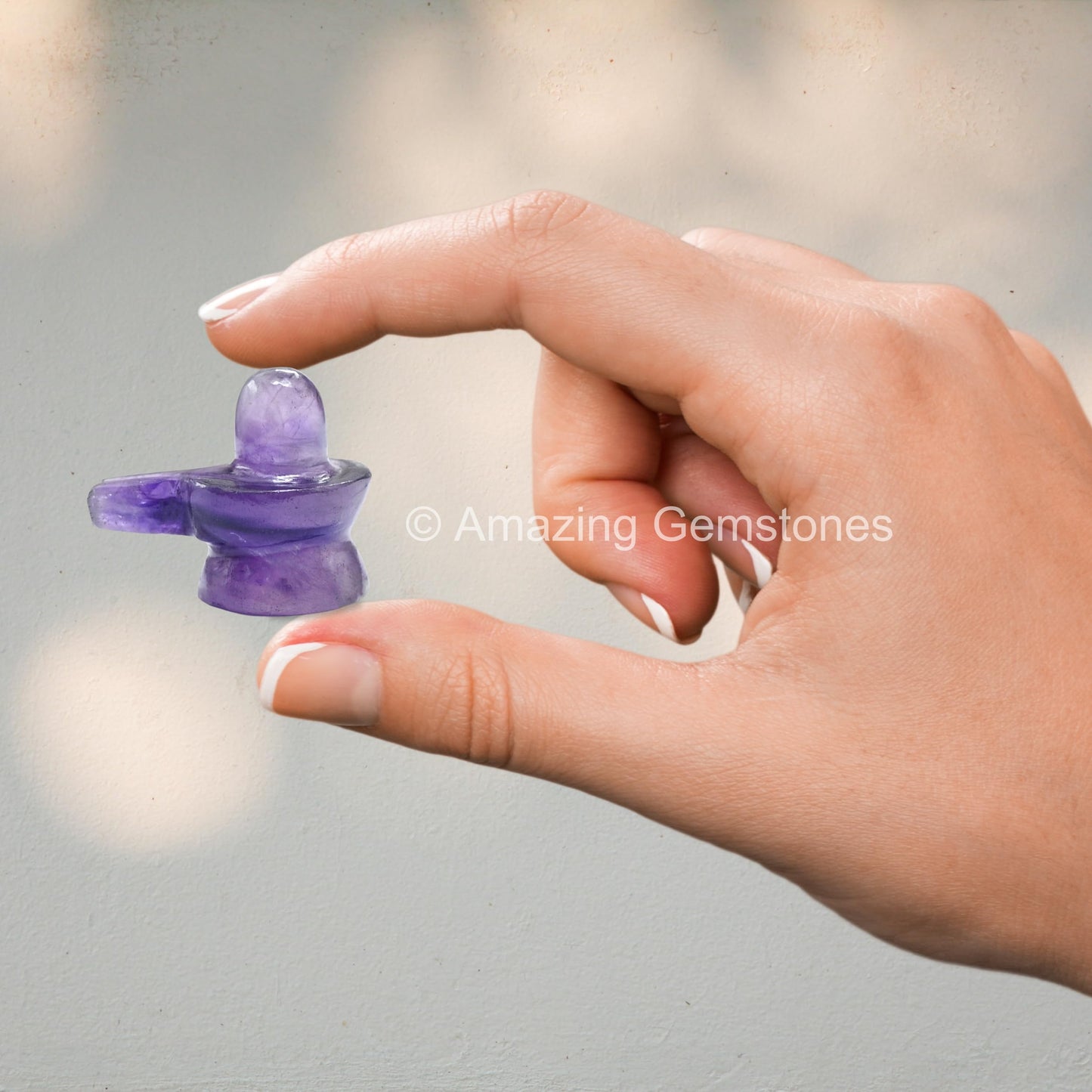 Shiva Lingam Stone Amethyst Crystal - Shivling for Pooja, Home Office Room Decor made of Healing Crystals and Healing Stones - Adiyogi Shiva Lingams