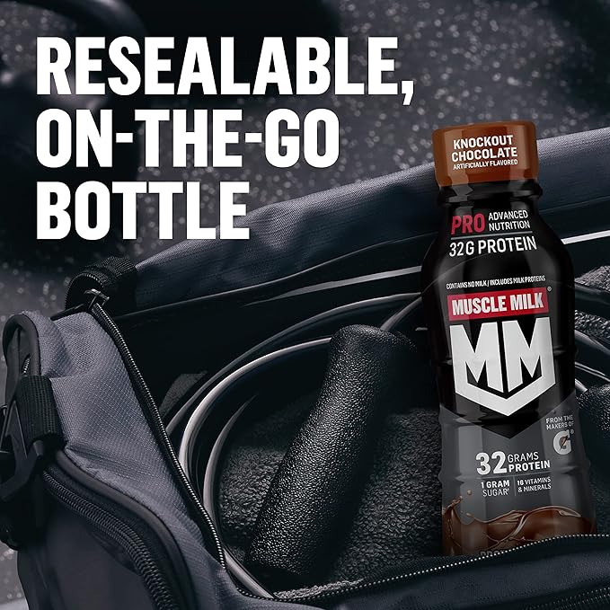 Muscle Milk Pro Series Protein Shake, Chocolate Peanut Butter, 40g Protein, 14 Fl Oz (Pack of 12)