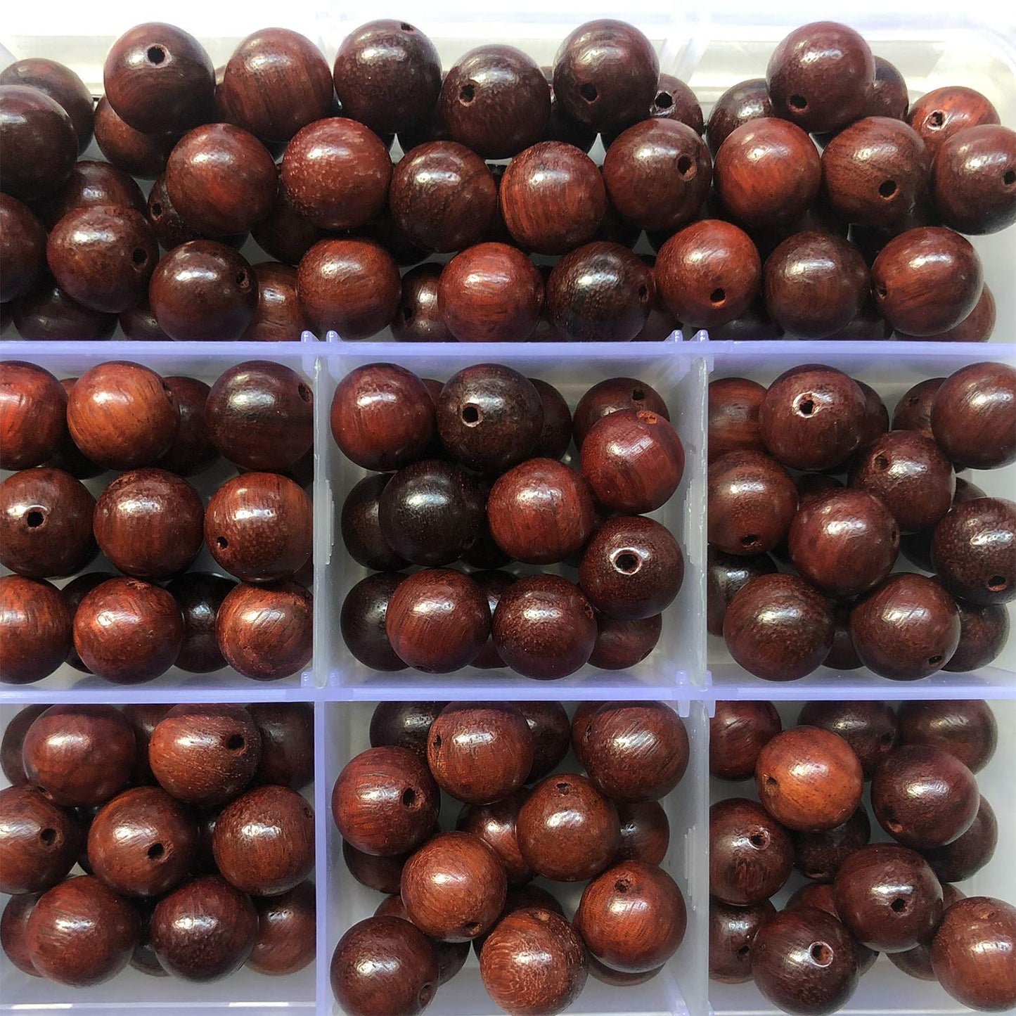 CarpenterC 200pcs 6mm Gorgeous Natural Round Polished Rosewood Loose Beads for Jewelry Making DIY Handmade Crafts