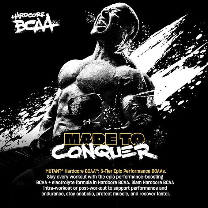 Mutant Hardcore BCAA - Pre, Intra or Post Workout ??BCAA Next Level branched-Chain Amino Acids Supplement ??Hydration + Recovery - 30 Serving - Pineapple