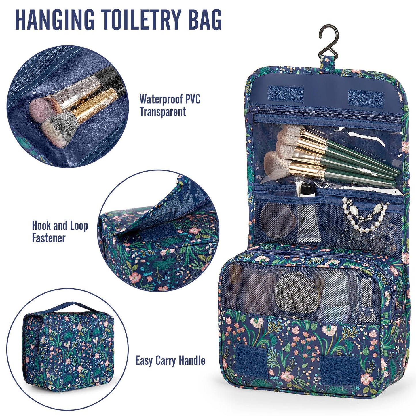 Veken 10 Set Packing Cubes for Travel Essential, Suitcase Organizer Bags in 4 Sizes, Carry-On Luggage Accessories with Large Laundry & Hanging Toiletry Bag, Must-Have for Airplane, Road Trip & Camping