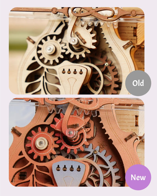 ROKR 3D Puzzles for Adults, Wooden Music Boxes-Cello, Model Kits for Adults, DIY Building Sets, Birthday Gifts Hobbies for Women Men