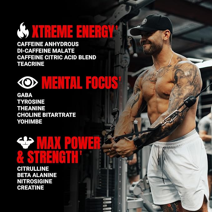 PROSUPPS Mr. Hyde Xtreme Pre Workout Powder with Creatine, Beta Alanine & Caffeine ??Extreme Energy, Pumps, Focus & Performance - Fitness & Gym Supplements for Men & Women (Fruit Punch, 30 Servings)
