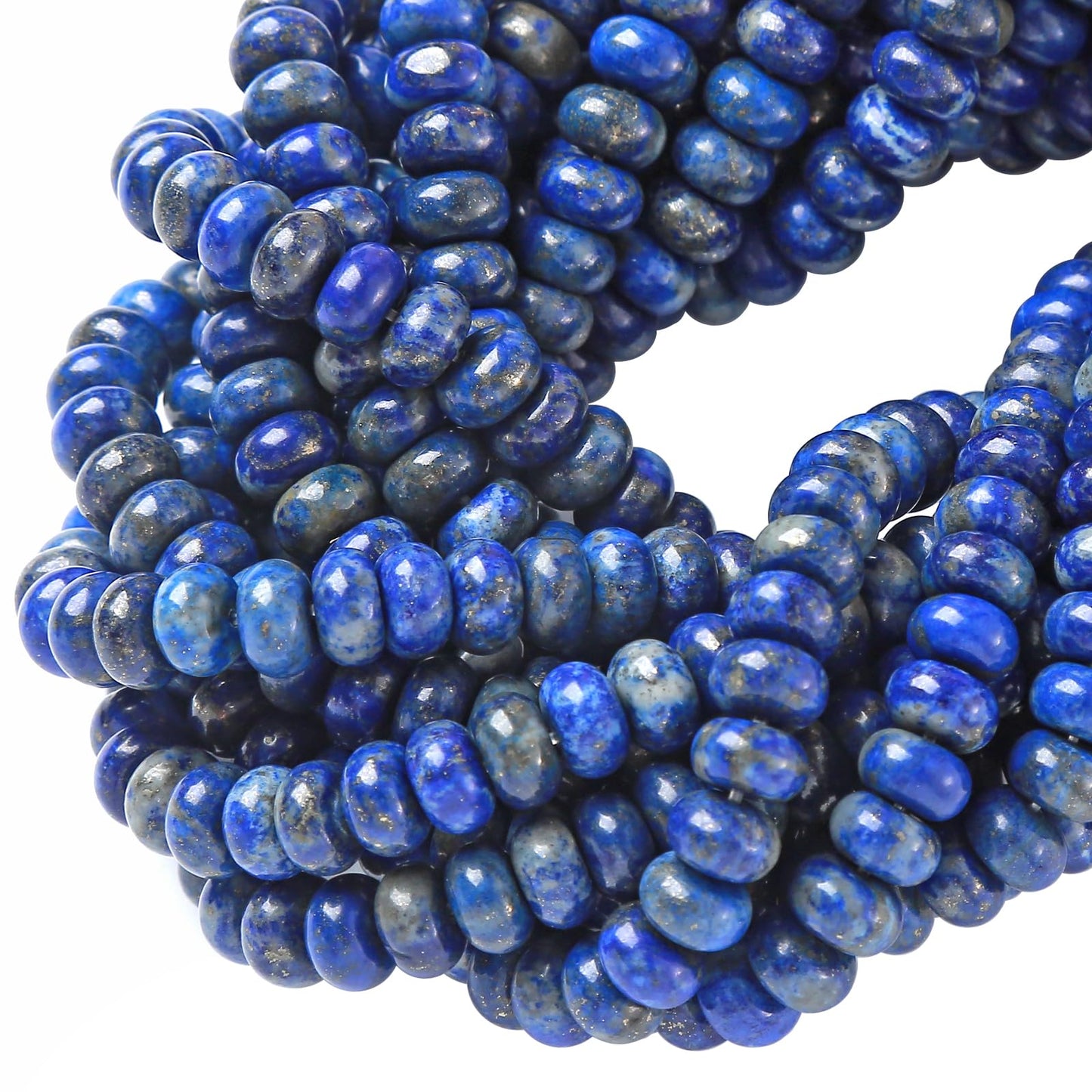 5x8MM 72PCS Lapis Lazuli Tube Rondelle Abacus Disk Spacer Loose Beads for Jewelry Making