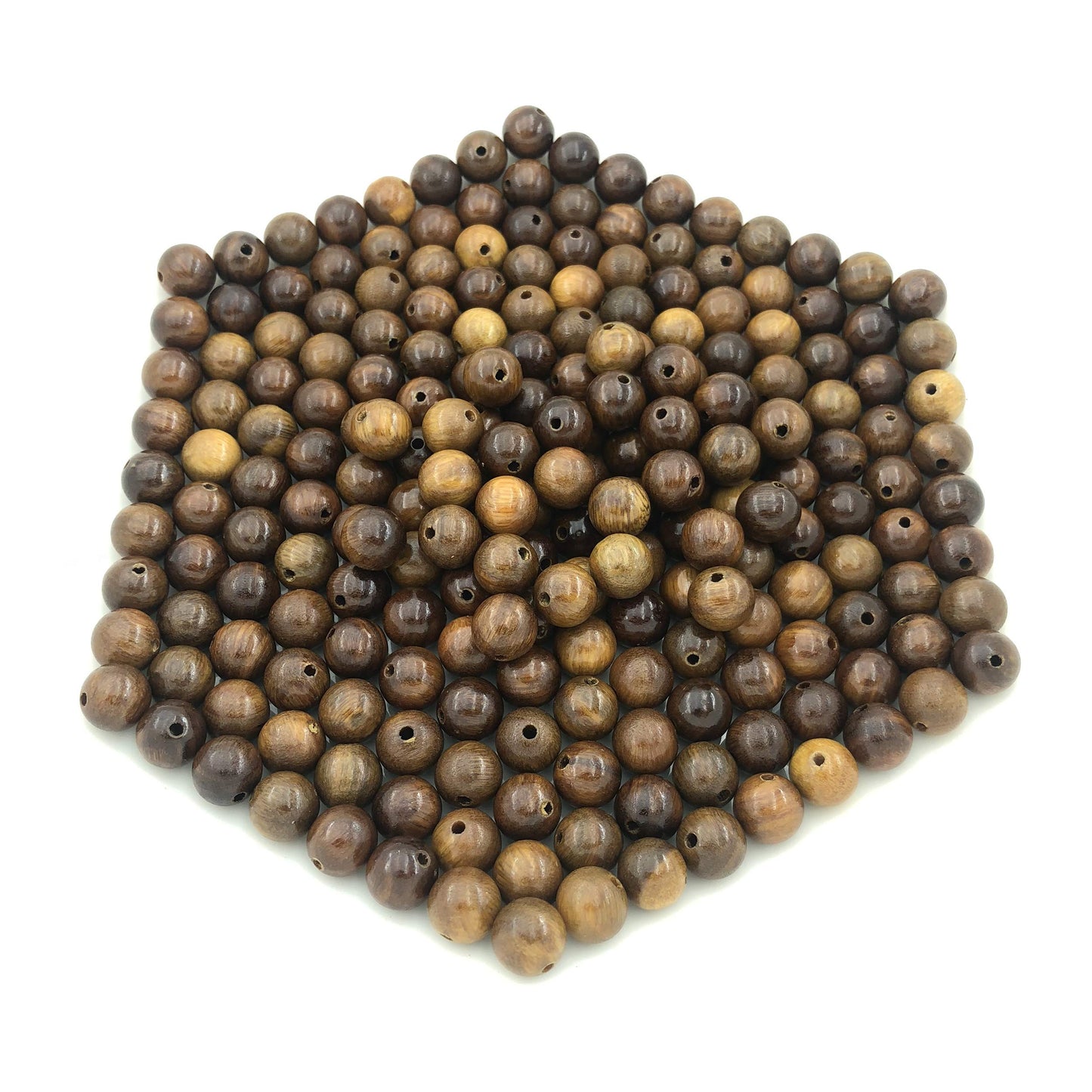 CarpenterC 500pcs 8mm Gorgeous Natural Round Polished Rosewood Loose Beads for Jewelry Making DIY Handmade Crafts