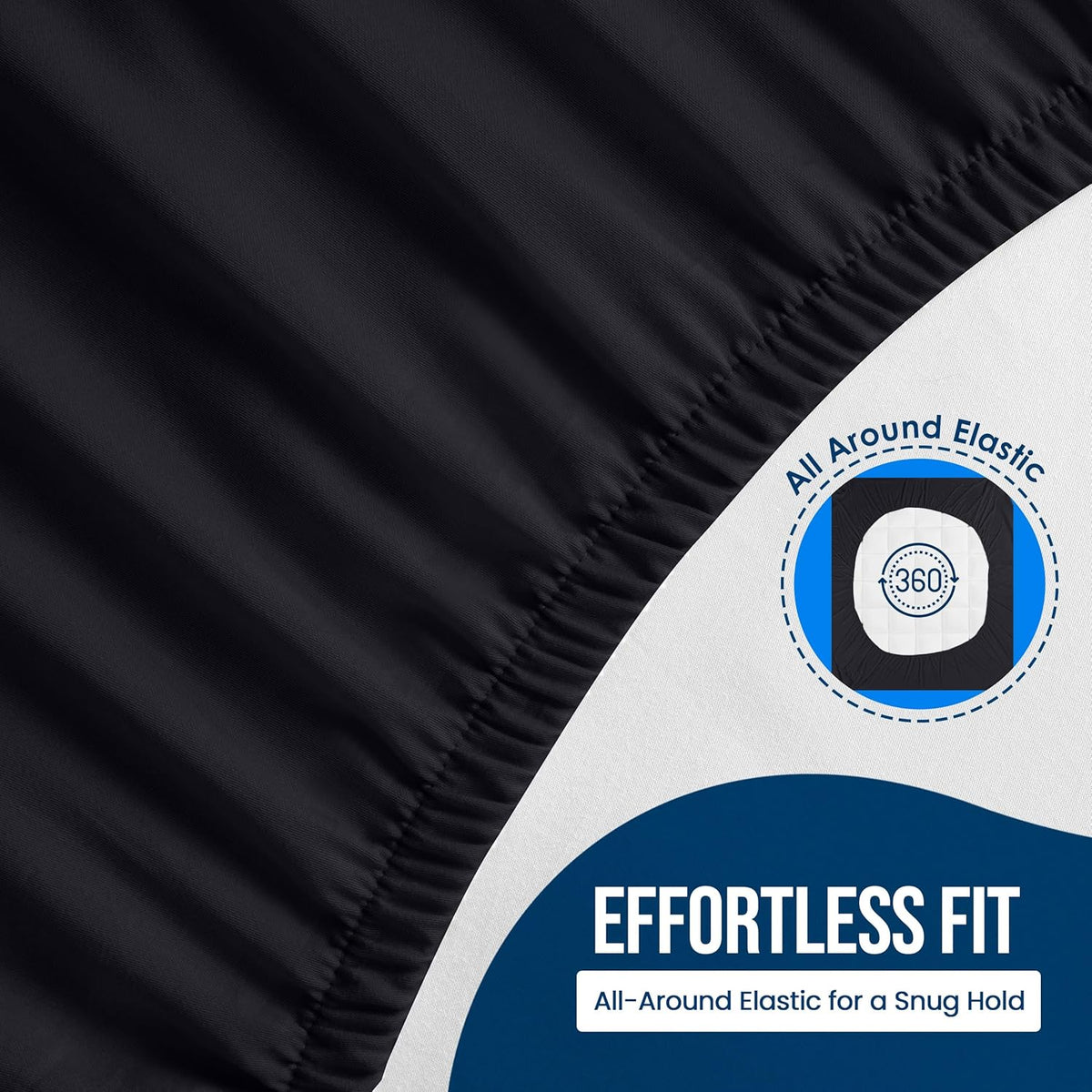 Utopia Bedding Twin Size Mattress Protector - Waterproof Terry Cover with Deep Pockets | Soft & Breathable Black