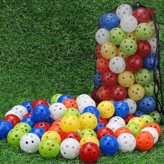 Coopay 72/150/300 Pack Practice Golf Balls, 42mm Plastic Golf Training Balls with a Drawstring Bag Hollow Sports for Swing Practice Driving Range Backyard Home Indoor Outdoor Use