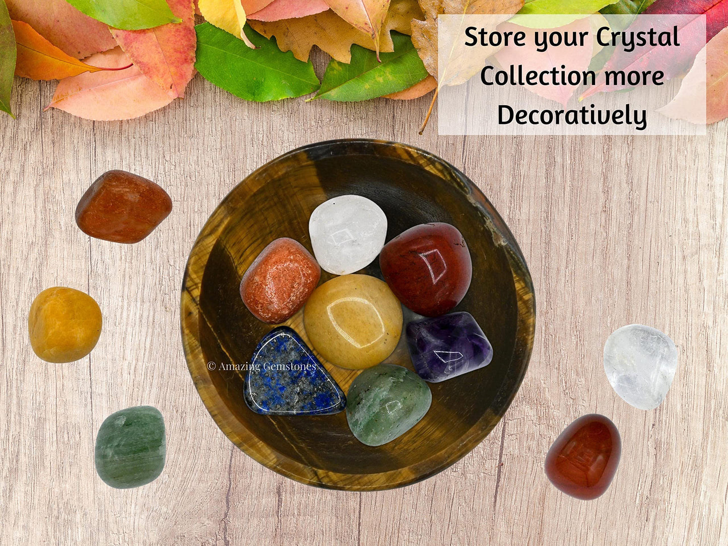 Tiger Eye Crystal Bowl - 2 Inch Decorative Bowls for Room and Home Decor - Gemstone Healing Crystals for Elegant Display, Positive Energy Balance and Gift